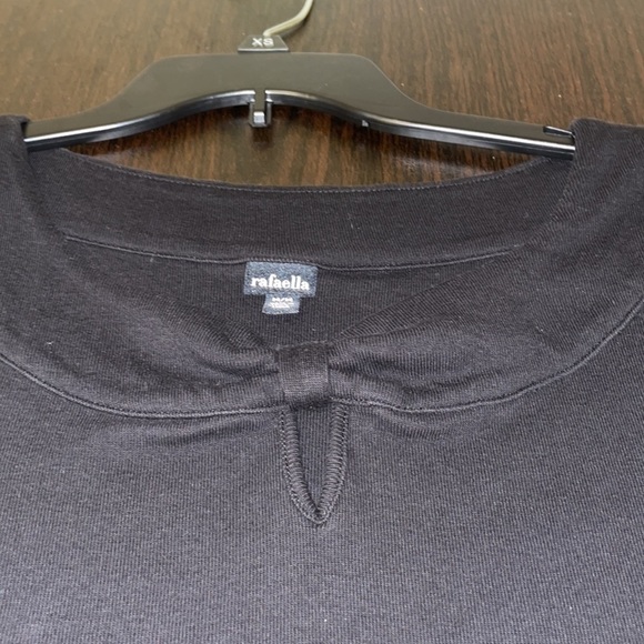 Women’s Rafaella Black Knit Short Sleeve Top - Picture 3 of 11